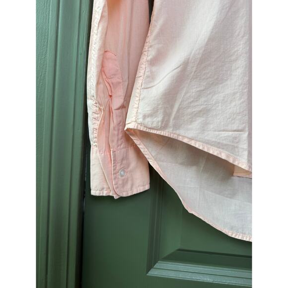 NEW Frank & Eileen EILEEN Cotton Relaxed Button Up Shirt Cantaloupe Orange XXS - Picture 2 of 8